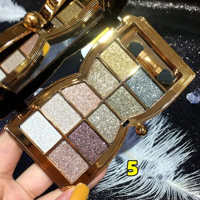 Glitter Eyeshadow Palette, 10 Colors Sparkle Shimmer &amp; Matte Eye Shadow Highly Pigmented Waterproof Long Lasting Makeup Set (Color 5)