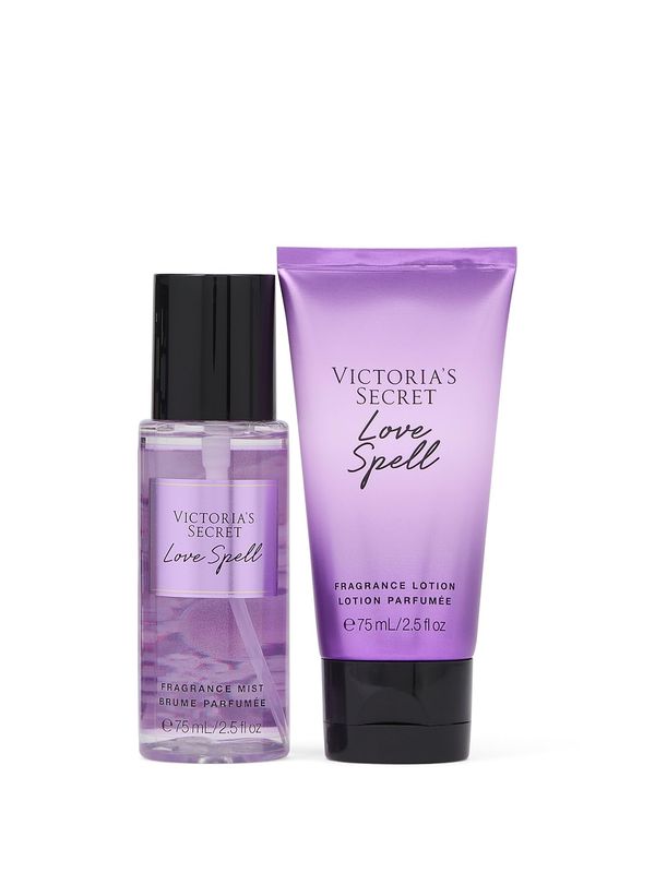 Victoria's Secret Love Spell Mini Fragrance Duo Gift Set, Notes of Cherry Blossom and Fresh Peach, Gift Set for Women