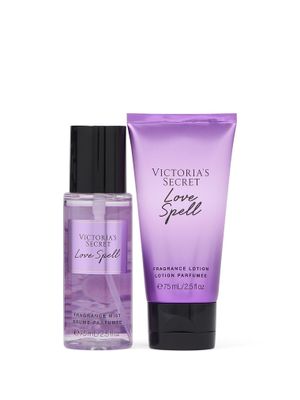Victoria's Secret Love Spell Mini Fragrance Duo Gift Set, Notes of Cherry Blossom and Fresh Peach, Gift Set for Women