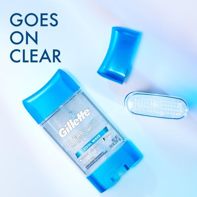 Gillette Antiperspirant and Deodorant for Men, Clear Gel, Cool Wave Scent, 3.8 oz