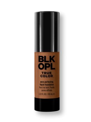 BLKOPL TRUE COLOR Pore Perfecting Liquid Foundation, Warm Almond - enriched with Vitamins C &amp; E, paraben-free, fragrance-free, cruelty-free