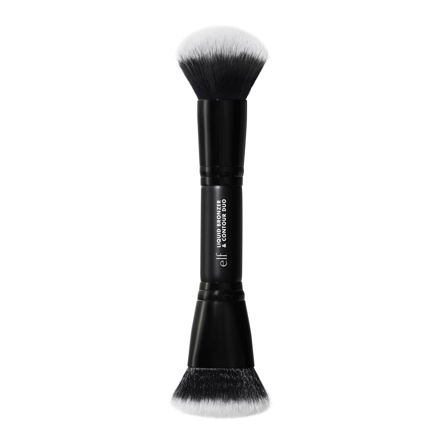 e.l.f. Liquid Bronzer &amp; Contour Duo Brush, Silky Highly Pigmented Formula with Dual-ended Makeup Brush, Synthetic Bristles, 100% Vegan and Cruelty-Free