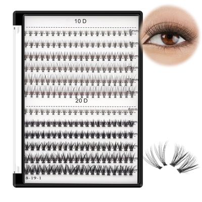 10D 20D Mixed, 0.07mm 0.10 mm Mixed, 8-12mm,10-14mm,12-16mm,14-18mm,16-20mm and Under Eyelashes Mixed C Curl Natural False Eyelash Extension Soft Lashes Individual Eyelashes (8-12mm Mixed)