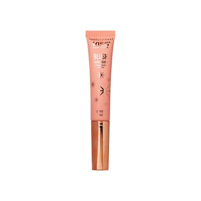 Kiss New York Professional Pearl Liquid Blush Beauty Wand, High Pigment Glow for Cheek, Eye &amp; Lip, Non-Greasy Hydration Lightweight with Sponge-Tip Applicator (Tempting Tulip)