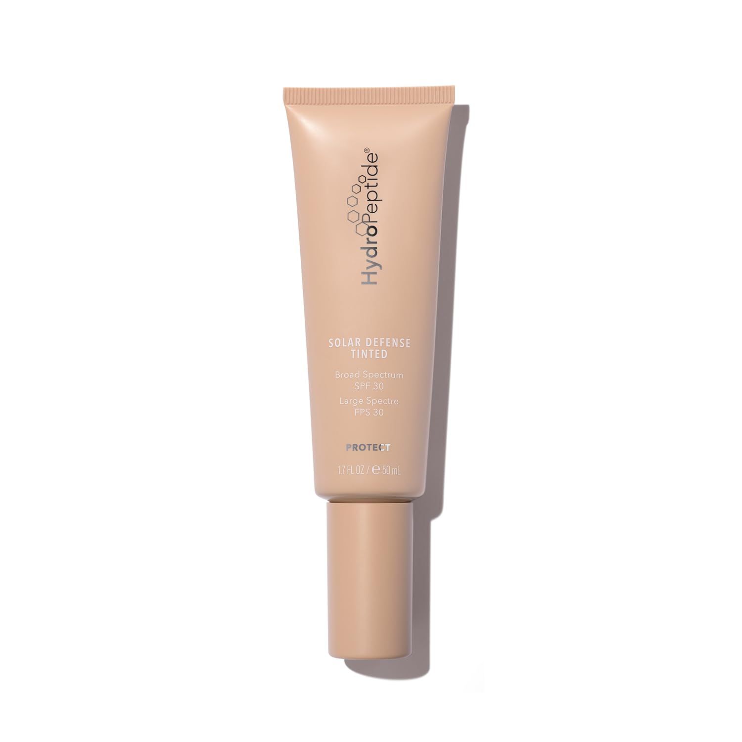 HydroPeptide Solar Defense Face Sunscreen, SPF 30 Broad Spectrum, Tinted, Moisturizing Antioxidant 1.7 Ounce