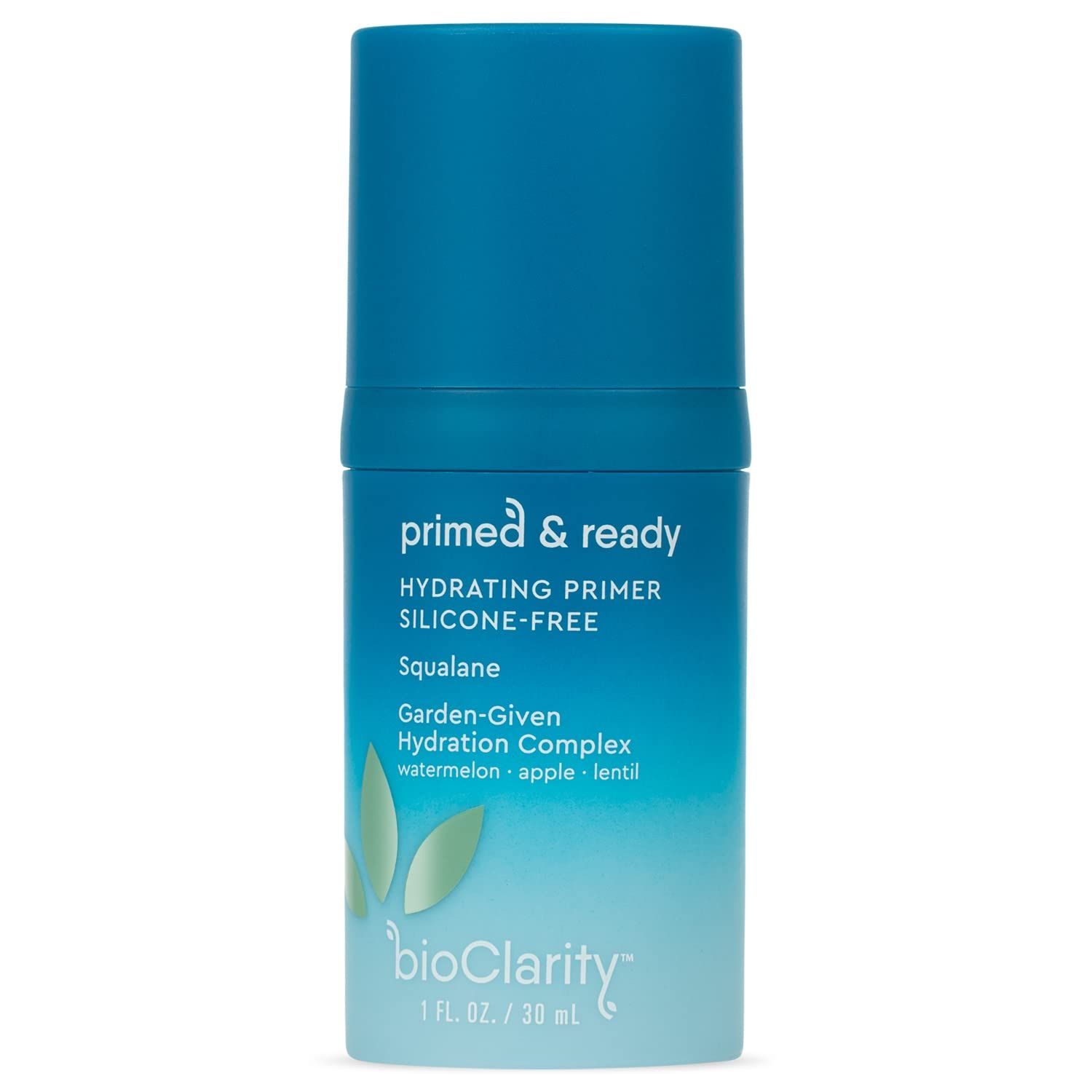 bioClarity Silicone-Free Moisturizing Primer | 100% Vegan, Non-Toxic | Primed &amp; Ready Doubles As Everyday Moisturizer | Contains Squalane, Vitamin E, Lentil, Watermelon | 1 fl. oz