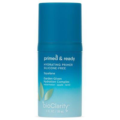 bioClarity Silicone-Free Moisturizing Primer | 100% Vegan, Non-Toxic | Primed &amp; Ready Doubles As Everyday Moisturizer | Contains Squalane, Vitamin E, Lentil, Watermelon | 1 fl. oz