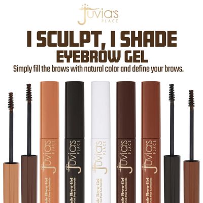 Juvia's Place iSculpt, iShade Eyebrow Gel - Dark Brown, Waterproof Gel for Eyebrows, Eyebrow Tint, Eyebrows Makeup Enhancer, Eyebrow Gel Filler, Eyebrow Tinted Brow Gel, Advanced Eyebrow Gel Definer