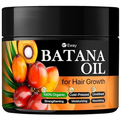Eway Pure Batana Oil For Hair Growth Dr Sebi Organic - 100% Raw Batana Oil for Hair Growth - Natural Hair Growth Oil for All Types of Hair, Unrefined Batana Oil Pure for Women &amp; Men