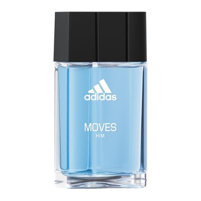 Adidas Moves Him Eau de Toilette 1.6 fl oz (Pack of 1), Notes of Green Apple, Cedarwood, Musk, Men&#39;s Fragrance, Long Lasting, Sporty Fragrance, Travel Size