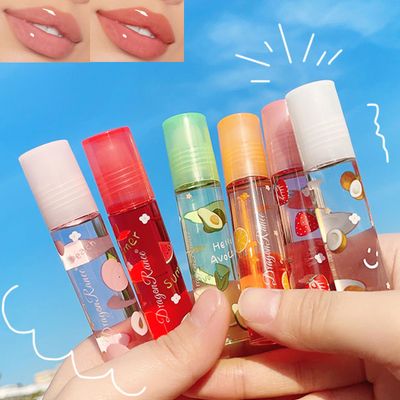 KTouler 6 Pcs Fruit Lip Oil, Hydrating Lip Glow Oil Lip Gloss, Long-lasting Nourishing Moisturizer Lipstick Set