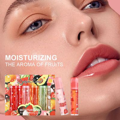 KTouler 6 Pcs Fruit Lip Oil, Hydrating Lip Glow Oil Lip Gloss, Long-lasting Nourishing Moisturizer Lipstick Set