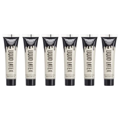 Moon Terror - Pro FX Liquid Latex - 0.50fl oz x6 - SFX Make up for Halloween, Works with Fake Blood &amp; Face Paint - Special Effects Make up