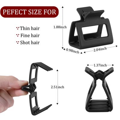 16 Pack Medium Small hair clips for Women 2 Inch Small Matte Rubber Coating Hair Claw Clips for Women Thin Short hair,Strong Hold jaw clips
