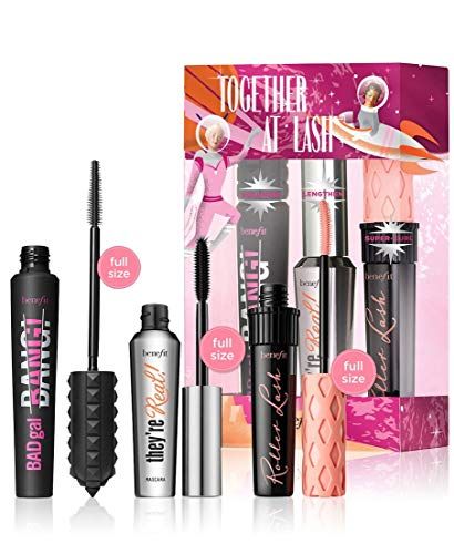 Benefit Cosmetics Mascara 3 Piece Full Size Set 72 Value They&#39;re Real Bad Girl Bang Roller Lash Set Together At Last