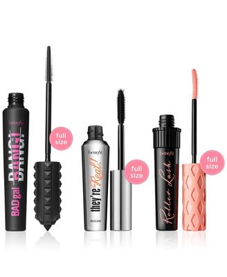 Benefit Cosmetics Mascara 3 Piece Full Size Set 72 Value They're Real Bad Girl Bang Roller Lash Set Together At Last