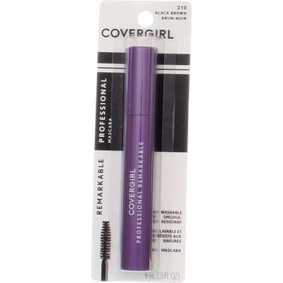 CoverGirl Professional Remarkable Washable Mascara, Black Brown 210 0.30 oz (Pack of 3)