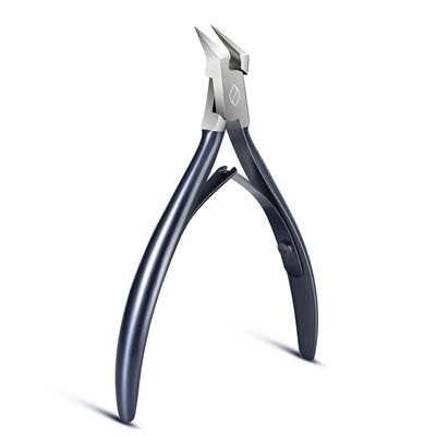 FERYES Toenail Clipper Straight Blade for Ingrown and Thick Nails - Stainless Steel and Sharp Pointed Tip Ingrown Nail Clipper - Wide Jaw Toe Nail Cutter Podiatry Tool Dark Gray