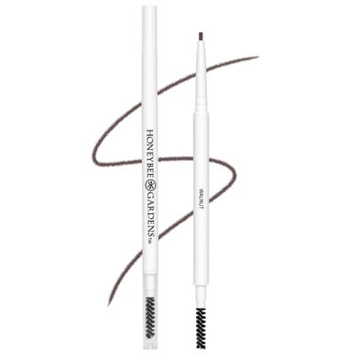 Honeybee Gardens Fine Point Brow Pencil, Walnut, Long-Lasting Eyebrow Definition, Vegan, Cruelty-Free Beauty