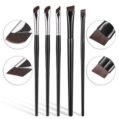 Etercycle 5-Piece Set Eyeliner Brushes for Precision Makeup Application - Fine Angled &amp; Ultra Thin Slanted Flat Angle for Professional Beauty Cosmetic Tool