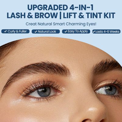 Duoffanny 2025 63 Pcs 4-In-1 Lash Lift Kit & Brow Lamination Kit Natural Black Color Set, Lasting for 6-8 Weeks, Eyelash & Eyebrow Perm Diy Professional Kit, Easy for Home & Salon Use