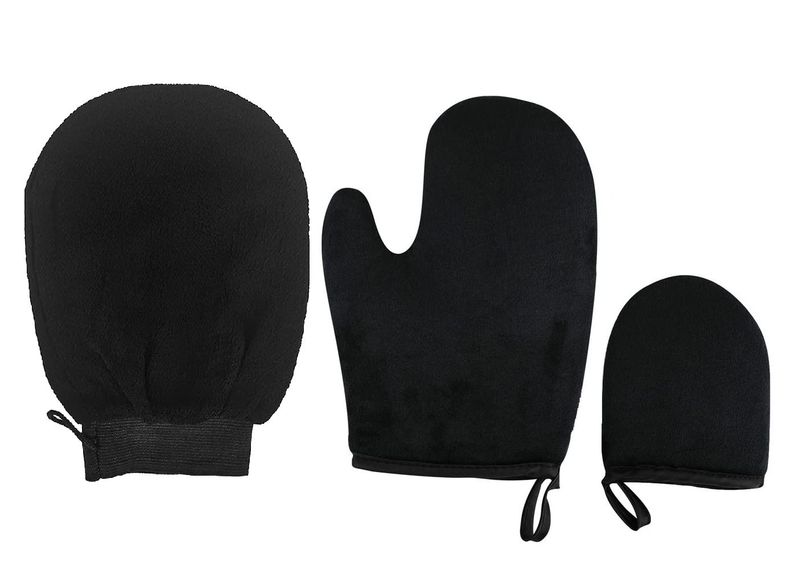 Geti Beauty Self -Tanning Mitt Set wExfoliating Glove - Tanning Mitt for Lotion Application - Reusable Mitt with Thumb for Tanning Lotion - Reusable and Easy to Wash - for Lotions, Sprays, Oils