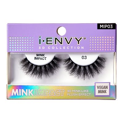 i-Envy False Lashes 3D Mink-Like Plush Impact Natural to Dramatic Vegan Eyelashes