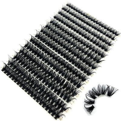 HBZGTLAD 30D40D50D60D80D Mink Eyelashes 280 Bundles Natural Eyelash extension 3D Russia Volume Individual Eyelash Cluster Makeup Tools Lashes (50D-D Curl-0.07MM-MIX)