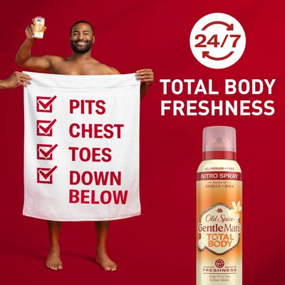 Old Spice Whole Body Deodorant for Men, Total Body Deodorant, Vanilla Shea, Aluminum Free Deodorant Spray for 247 Freshness Dermatologist Tested Whole Body Deodorant, 3.5 oz