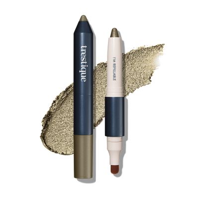 TRE&#39;STIQUE trestique Shadow Crayon, Refillable Eyeshadow Crayon With Built-In Blending Brush, Multi-use Eye Makeup