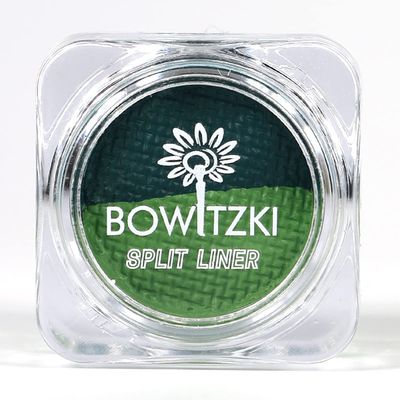 Bowitzki Water Activated Split Cake Eyeliner Retro Hydra Liner Makeup Mid Green and Green Color Face Body Paint