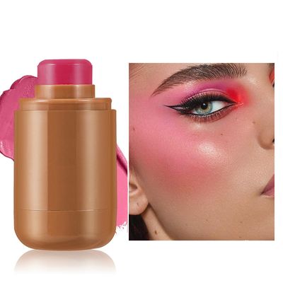 Pocket Blush Stick, 3-in-1 Natural Matte Blush and Contour Stick for Cheeks, Eyes, and Lips - Moisturizing Formula - Non-Greasy - Long-lasting and Smooth Blush Stick (02 Guice Bxo, 0.25 Fl.Oz 1 Pcs