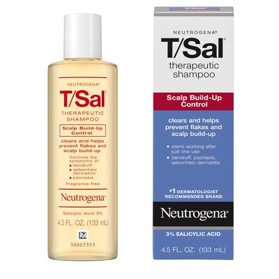 Neutrogena TSal Therapeutic Shampoo for Scalp Build-Up Control with Salicylic Acid, Scalp Treatment for Dandruff, Scalp Psoriasis &amp; Seborrheic Dermatitis Relief, 4.5 fl. oz