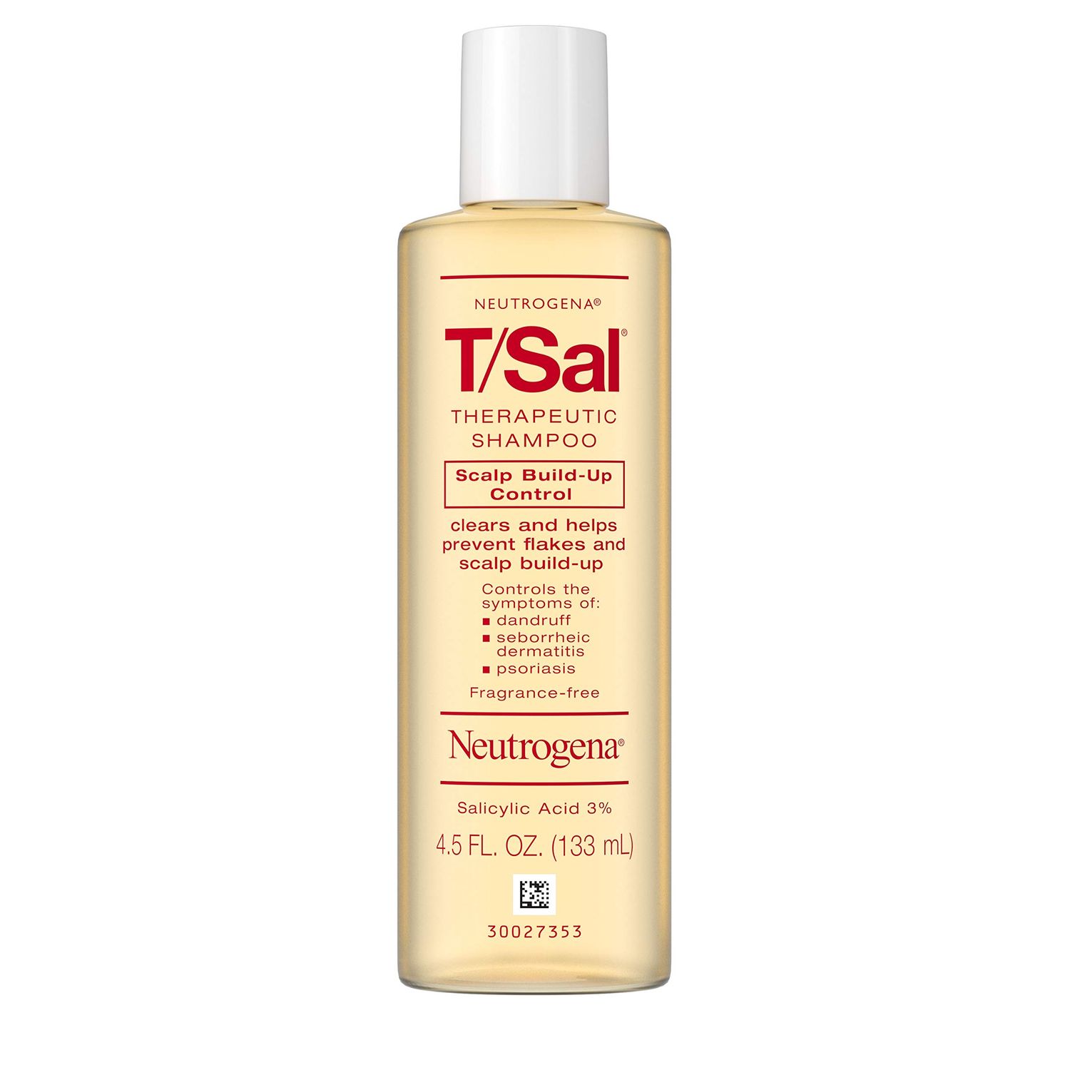 Neutrogena TSal Therapeutic Shampoo for Scalp Build-Up Control with Salicylic Acid, Scalp Treatment for Dandruff, Scalp Psoriasis &amp; Seborrheic Dermatitis Relief, 4.5 fl. oz