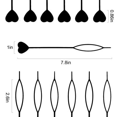 Hoyols 12pcs Quick Topsy Tail Hair Beader for Braiding Beads on Braids, Loop Threader and Braider for Kids Girls, Ponytail Hair Styling Maker Set of 12 - Black