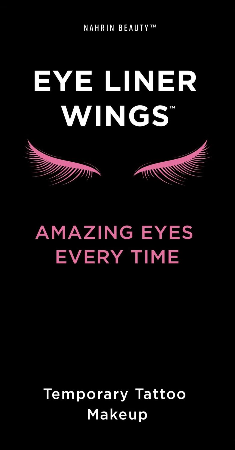 Nahrin Beauty Eye Liner Wings, Long Lasting Eye Liner Wings, Black Color, Semi-Matte Finish, 24 pairs, Regular