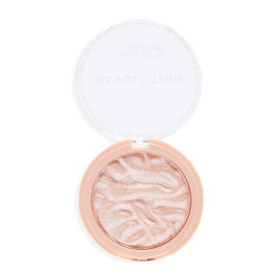 Revolution Beauty, Reloaded Pressed Powder Highlighter, Intensely Pigmented for a High Impact Dewy Finish, Dare To Divulge, 0.22 Oz.