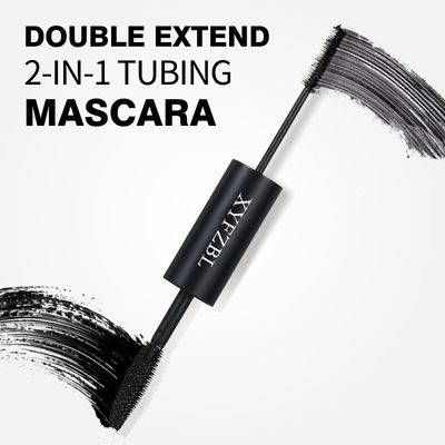 Washable Black mascara, Lengthening 2-In-1 Double Head Mascara, 2 Step Mascara, No Clumping, Long-lasting Waterproof Mascara, Lash Cosmetics Beauty Eye Make up