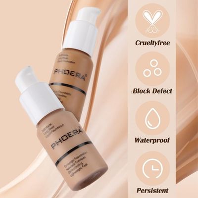 Foundation,Matte Foundation Concealer Full Coverage,Oil-Control &amp;Waterproof Foundation Makeup For Women. (#102 Nude, 30ml)