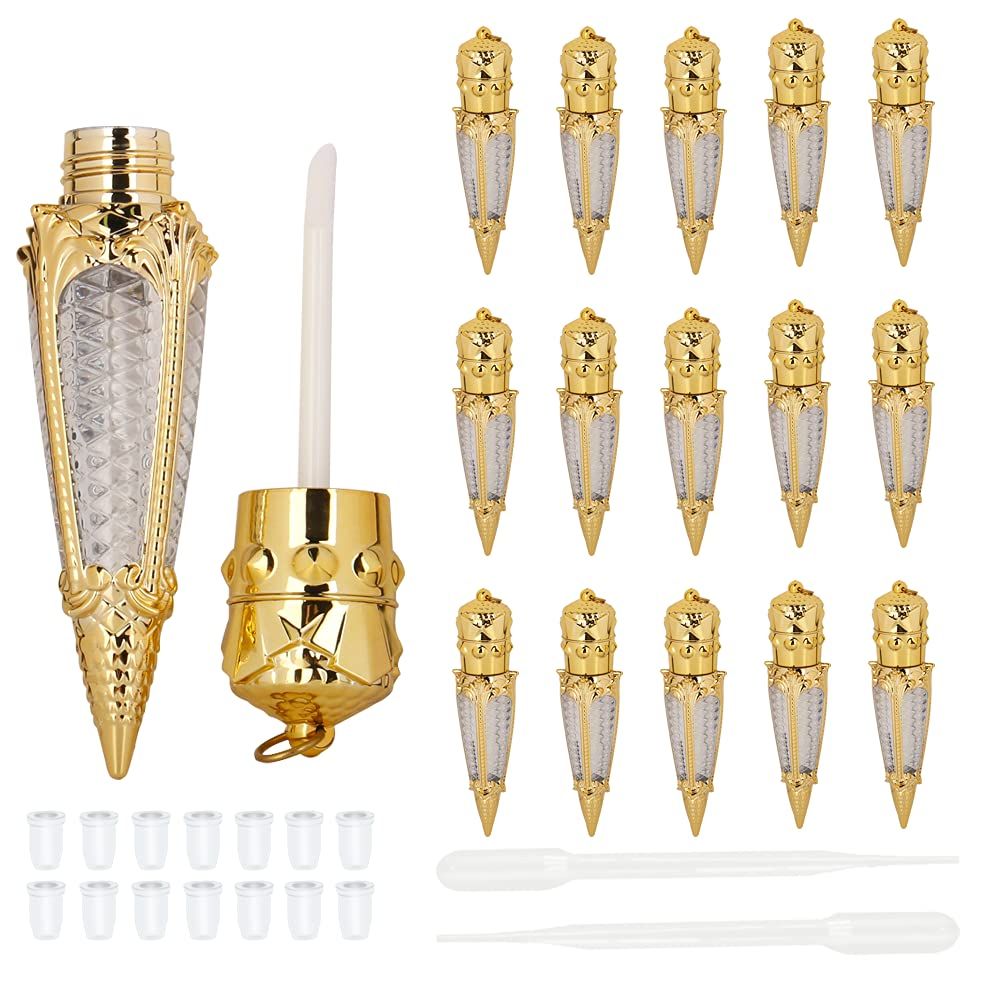 15pcs empty golden crown 4ml lip gloss tubes, empty lipgloss tube for DIY lip gloss