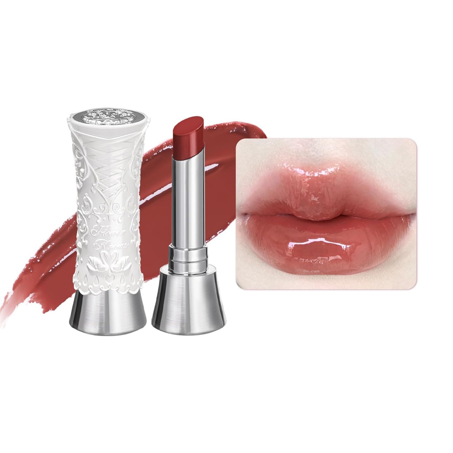 Flower Knows Swan Ballet Shine Solid Lip Gloss Stick-Moisturizing Tinted Lip Balm-Hydrating Lip Gloss in Balm-Long Lasting Lip Makeup for Girls&amp;Women,Vegan &amp; Cruelty-Free(B09 Midsummer Night)