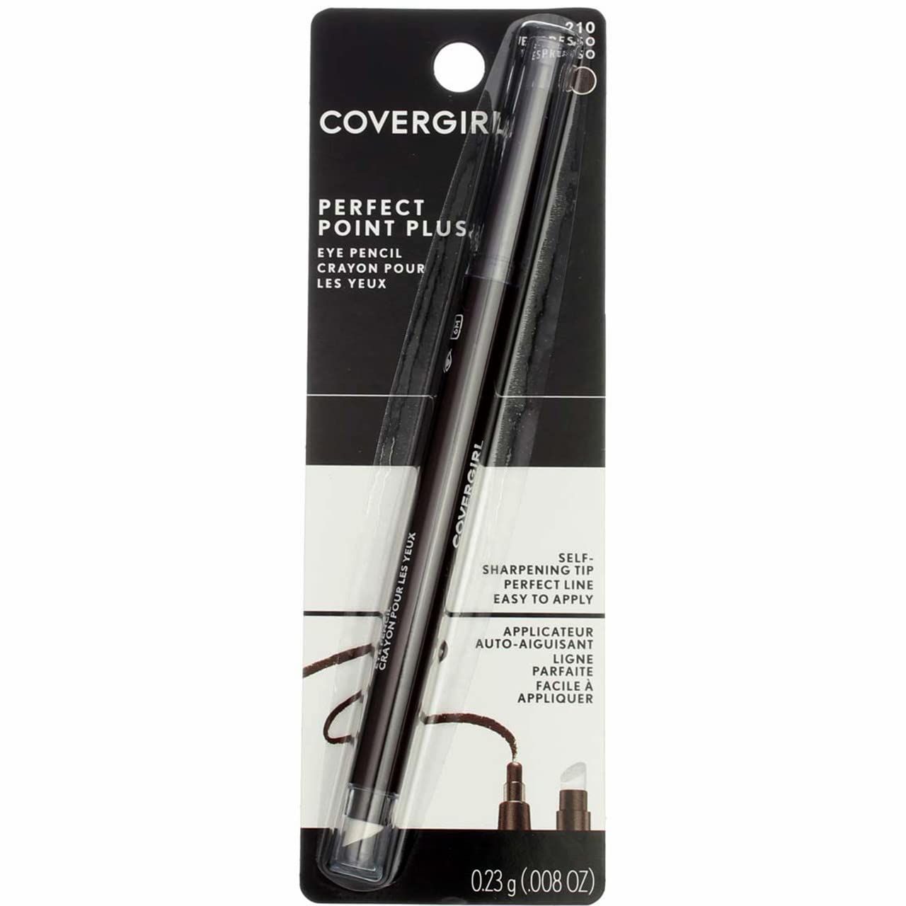 CoverGirl Perfect Point Plus Self Sharpening Eye Pencil, Espresso 210, 0.008 ounces (Pack of 3)