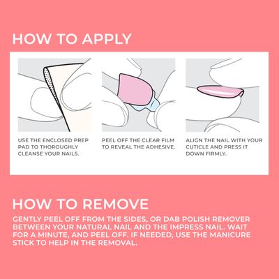 KISS imPRESS No Glue Mani Press On Nails, Color, 'Point Pink', Pink, Short Size, Squoval Shape, Includes 30 Nails, Prep Pad, Instructions Sheet, 1 Manicure Stick, 1 Mini File