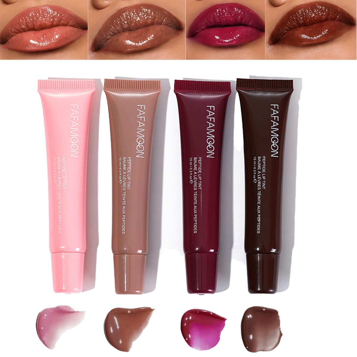 Baorder 4 Colors Hydrating Lip Gloss Set,Glitter Glossy Plumping Lip Glow Oil,High Shine Glass Finish Lip Jam,Shiny Jelly Liquid Lipstick For Women And Girls