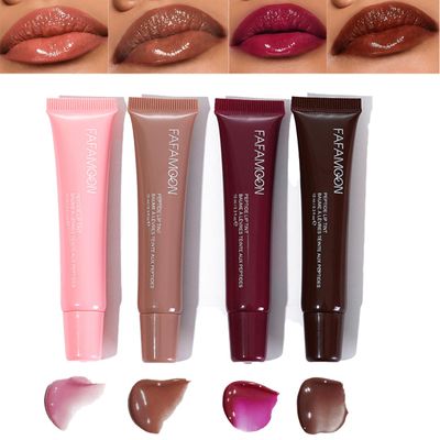 Baorder 4 Colors Hydrating Lip Gloss Set,Glitter Glossy Plumping Lip Glow Oil,High Shine Glass Finish Lip Jam,Shiny Jelly Liquid Lipstick For Women And Girls