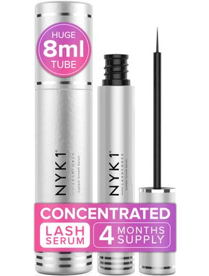 NYK1 CONCENTRATED Lash Serum For Eyelash Growth (XL - 8ml) LashForce Eyelash Serum To Grow Lashes Longer And Thicker Eyelash Growth Serum - Lash Growth Serum For Enhanced Eye Lash Serum Growth