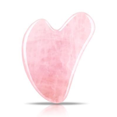Contrybox Gua Sha Facial Tools, Rose Quartz Guasha Tool for Face &amp; Eye Gua Sha Stone for Puffiness Reducing &amp; Jawline Sculpting Face Stone Gua Sha Tools for Skin Care Woman GuaSha Stone Tool, Pink