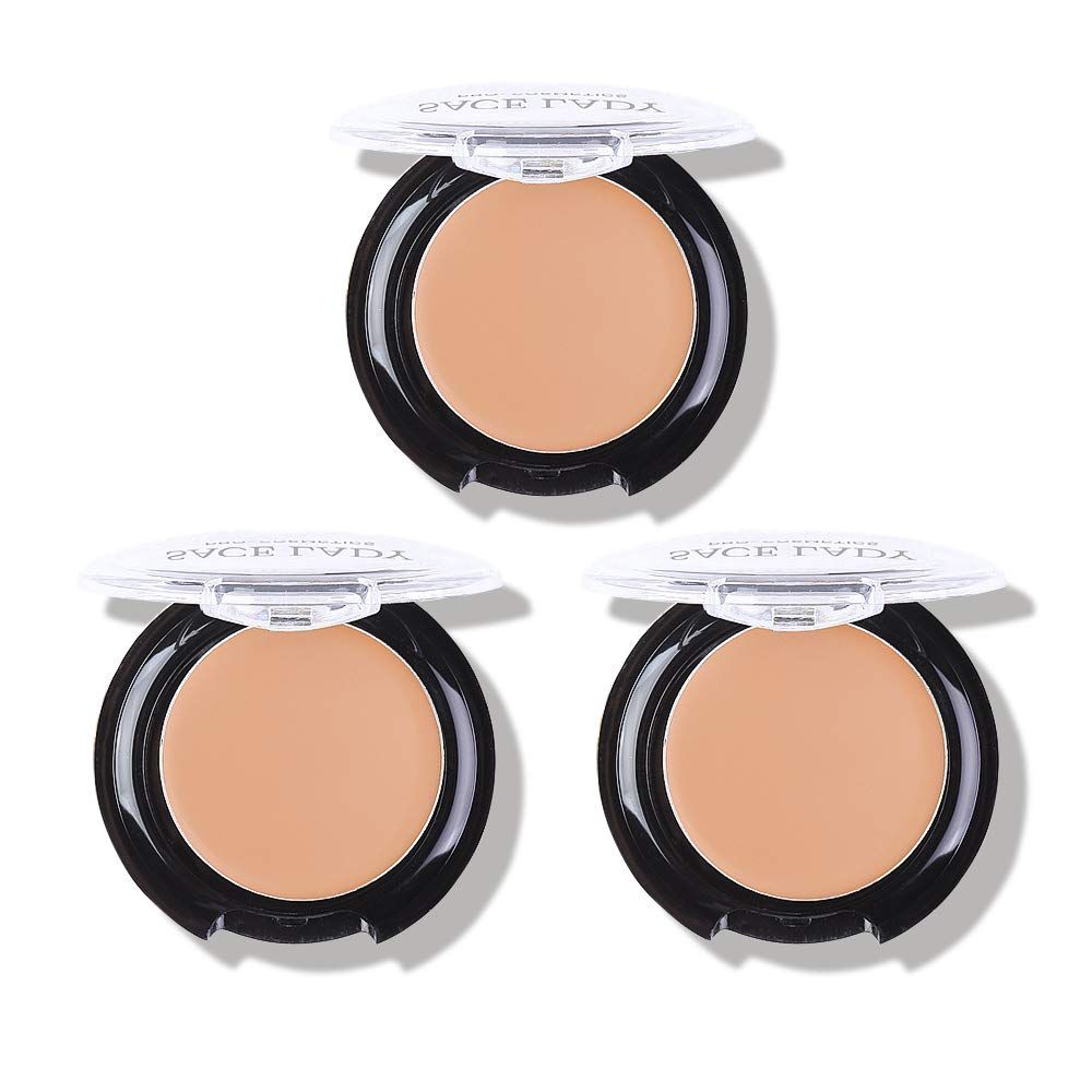 3 Pack Full Coverage Concealer Cream Makeup, Waterproof Matte Smooth Concealer Corrector for Dark Spot Under Eye Circles (35g0.18Oz, #40 Natural)