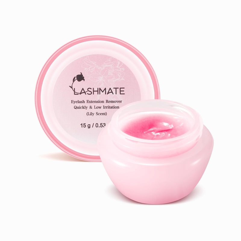lashmate Lash Extension Remover Cream, Lily Scent Eyelash Makeup Remover,Low Irritation Eyelash Adhesive Remover for Professional Eyelash Extensions,Salon Use Lash Remover for Lash Extensions 15g