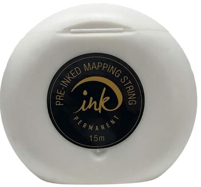 5 Pack Pre-Inked Premium Eyebrow Mapping String by Ink Permanent 100 M - 328 Ft Mapping Thread For Eyebrow Mapping For Microblading, PMU and Henna Procedures 20M each (White)